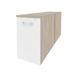 Тумба двойная низкая выдвижная приставная / опорная ONIX O.VTPO-2.8 Дуб Аттик/Белый