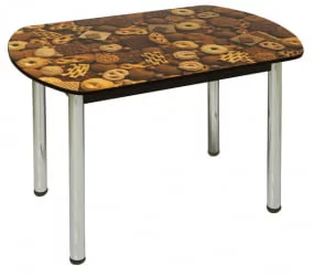 Стол обеденный Раздвижной ЕВРО фп Печеньки ЛДСП венге