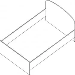 Кровать Проспект Гм.КРО-12 орех