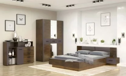 Шкаф четырехдверный Куба ШР-4 Таксус Вольфрам