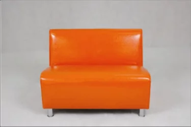 Диван двухместный без подлокотников Лабиринт 152Н Оранжевый (экокожа)