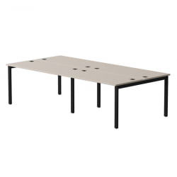 Бенч-система на 4 места на металлокаркасе, опоры 90 гр Everprof EVO 254S120 Кашемир Черный