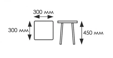 Табурет ХРОМ ЛДСП орех КОМПЛЕКТ 2 шт.