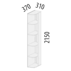 Стеллаж торцевой (лев/прав) Денвер 401.15