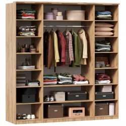 Шкаф четырехстворчатый Фиджи 006 Дуб Золотой Антрацит