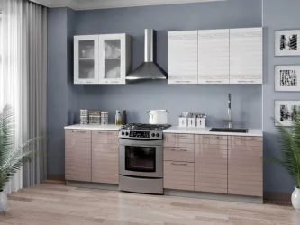 Кухонный гарнитур 2600 Анастасия №1 Белый Капучино