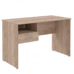 Стол письменный (S-1200) L с левой подвесной тумбой Дуб Сонома Светлый