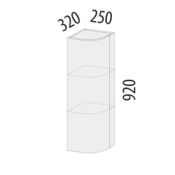 Шкаф кухонный торцевой закрытый (прав) Бостон 104.17