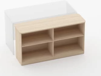 Тумба приставная к столу Glassy 3.18.103 Орех