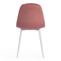 Дизайнерский стул BREEZE (mod. 4724) вельвет/металл, 44 х 53 х 87 см, Coral (коралловый) HLR44 / белый