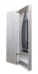 Узкий шкаф в прихожую Iron Box (левый) Беленый дуб