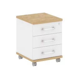 Тумба мобильная SHIFT SK.TM Тиквуд Светлый/Белый Бриллиант