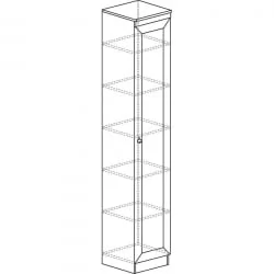 Распашной шкаф в гостиную (Инна) 601 Денвер темный