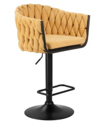 Стул барный DOBRIN LEON (желтая ткань (LAR 275-8)) 2 шт