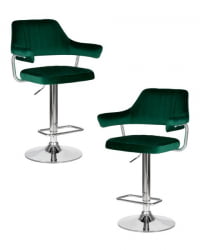 Стул барный DOBRIN CHARLY (зеленый велюр (MJ9-88)) 2 шт