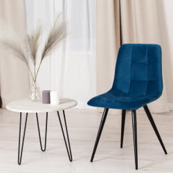 Стул CHILLY (mod. 7095) ткань/металл, 45x53х88 см, высота до сиденья 50 см, синий barkhat 29/черный