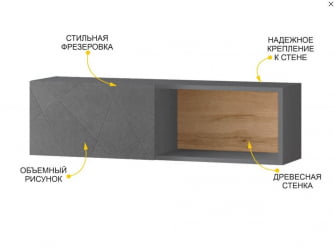 Полка навесная (лев/прав) Джерси 602.42