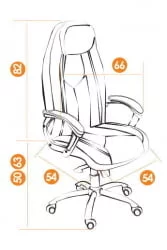 Кресло руководителя BOSS хром Коричневый 2 TONE