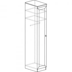 Распашной шкаф в гостиную 614 Денвер темный