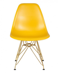 Стул обеденный ДОБРИН ДСР (ножки золотые, цвет горчичный (Й-03)) 4 шт / DOBRIN DSR (Y-03))