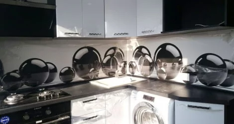 Глянцевый фартук (КОМПОЗИТ) KM 34