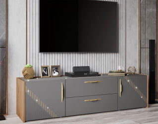 ТВ-тумба Монако 605.03 Дуб Вотан Оникс Графит