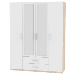 Шкаф распашный R-230х180х60-2-M(ДСС-Белый)