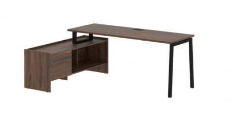 Стол с тумбой EDIS ELCT 19614 Дуб Денвер темный Черный