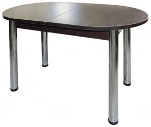 Стол обеденный Универсальный 32мм ХРОМ мет.напр. 3 кат.108 8514 круги ЛДСП венге