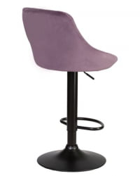 Стул барный DOBRIN LOGAN BLACK (пудрово-сиреневый велюр (MJ9-52)) 2 шт