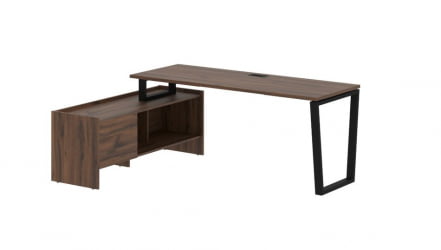 Стол с тумбой EDIS EVCT 19614 Дуб Денвер темный Черный