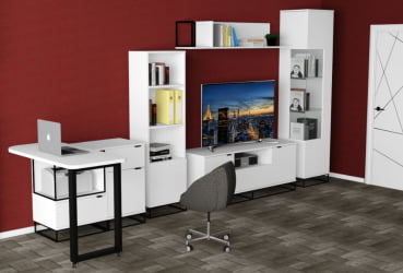 Полка навесная City средняя белый