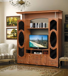 Набор мебели для гостиной Грация 8.2 МДФ матовый Вишня Оксфорд