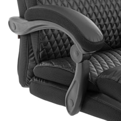 Кресло руководителя Chief metalBL кож/зам/ткань, черный/черный стеганный/черный, 36-6/36-6/TW-11