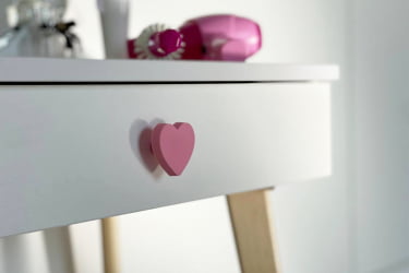 Детский стол Единорожка MK-0020 Белое дерево/белый (плюш)