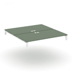 Двойной стол надставка на две опорные тумбы CОНCЕПТ CН.ДСН-007 Дуб Кобо Белый / CONCEPT CN.DSN-007