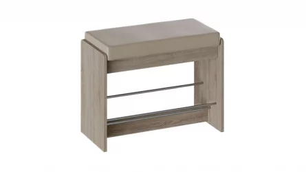 Тумба в прихожую Тайм тип 1 Дуб Сонома трюфель/Кожзам бежевый