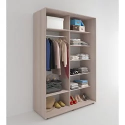 Шкаф-купе в коридор Акцент-Дуэт КЛ 1000х600 Ясень шимо светлый