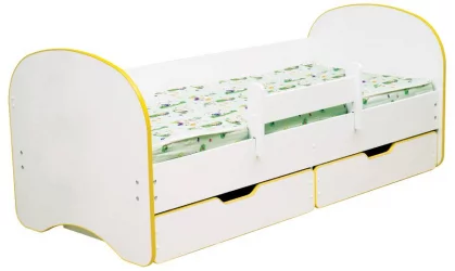 Кровать детская Радуга с 2-мя ящиками 800*1900 Белый