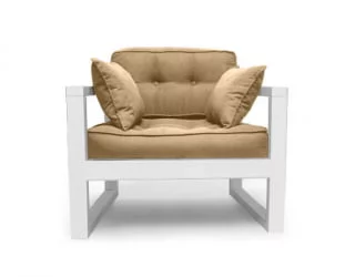 Диван одноместный DEmoku Д-1 бежевый_белый