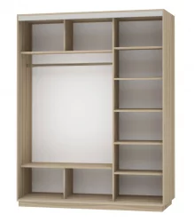 Шкаф-купе трехдверный Экспресс Трио Элемент 1800х2400h Дуб сонома