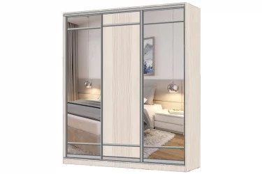 Шкаф-купе 3-х дверный Виктория 2000х584х2300, Бодега светлая 20ДЗЗЗДЛЛЛДЗЗЗ-ЯЯПП-Бс 310-3327