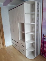 Стеллаж угловой (левый/правый) Мегаполис 55.05 Сосна Астрид