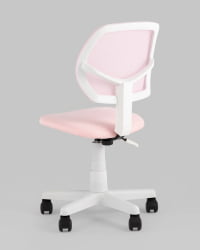 Кресло компьютерное детское ЛОЛО розовый пластик белый