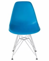 Стул обеденный DOBRIN DSR ножки хром Голубой BE-02