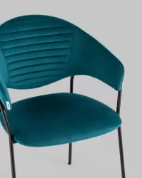 Стул Алексис велюр Сине-зеленый