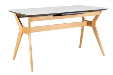 Стол раскладной Нарвик Glass 140-180 Automatic Natur/Light matte glass