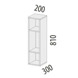 Открытая полка Графит 74.37