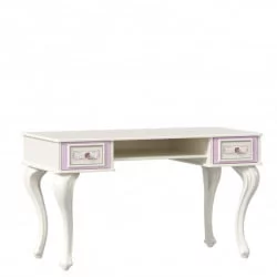 Стол письменный с полкой навесной Маркиза 03 Алебастр