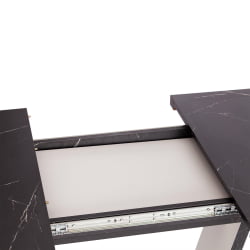 Раздвижной стол VOX ЛДСП, 132-172x85x75,5 см, Мрамор черный/Белый